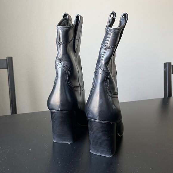 A'mmonde Atelier Black Heeled Boots - Picture 6 of 9